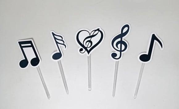 Topper para Doce Notas Musicais