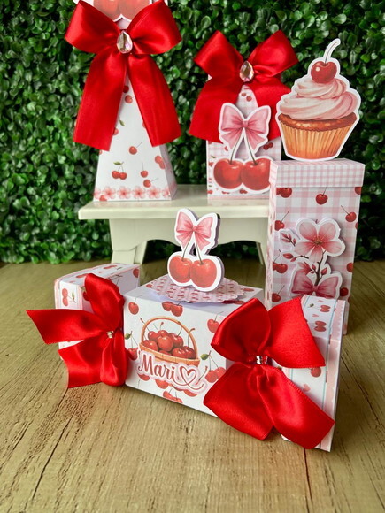 Kit Festa Personalizada Cerejinhas (20 Peças)