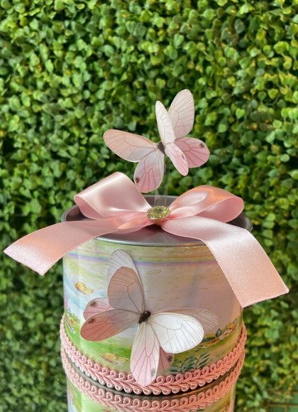 Tubo Lata Personalizada Jardim das Borboletas