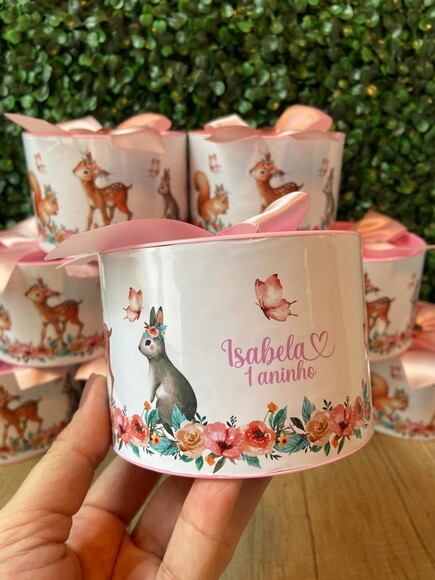 Tubo Lata Personalizada Bosque Encantado