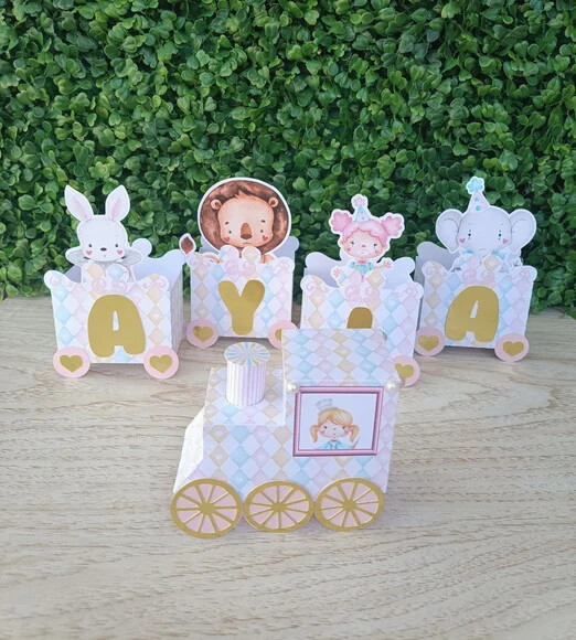 Trenzinho Tema Circo Aquarela Menina