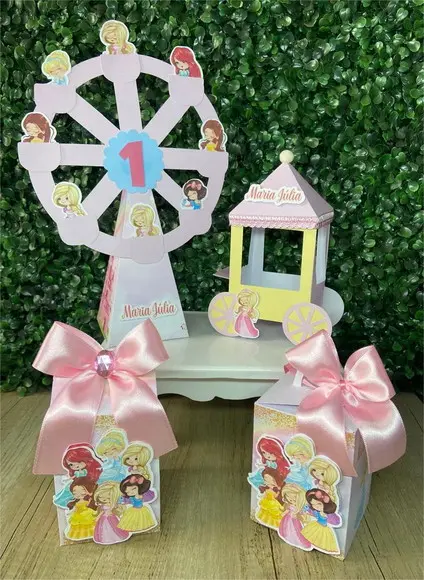 Kit Festa Personalizado Princesas Cute ( 25 Peças)