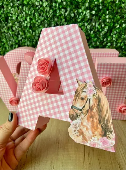 Letras 3d Personalizadas Tema Cavalos
