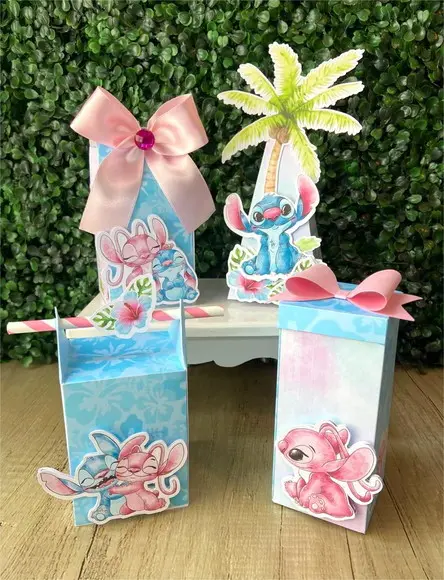 Kit Festa Personalizado Stich e Angel (25 Peças)