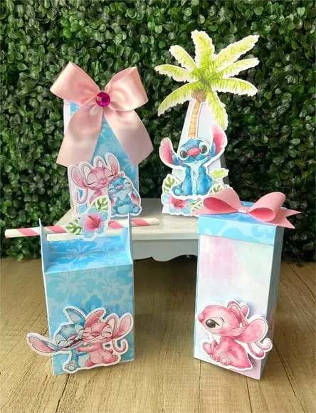 Kit Festa Personalizado Stich e Angel (20 Peças)