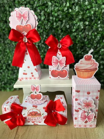Kit Festa Personalizada Cerejinhas (25 Peças)