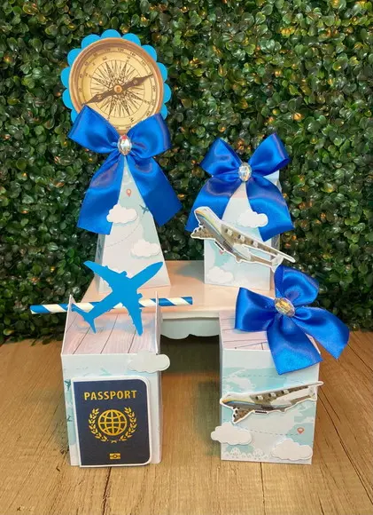 Kit Festa Personalizada Volta ao Mundo/avião (20 Peças)