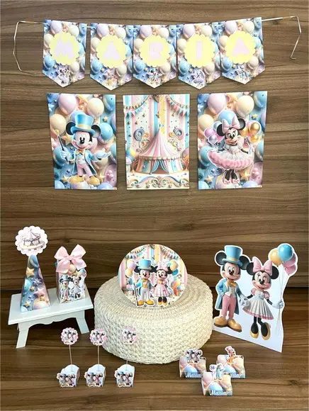 Kit Festa Circo Mickey e Minnie Personalizado /só Bolinho 50
