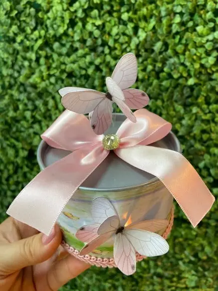 Tubo Lata Personalizada Jardim das Borboletas