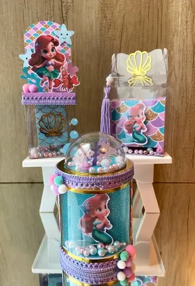 Kit Personalizado Luxo Pequena Sereia (30 Peças)