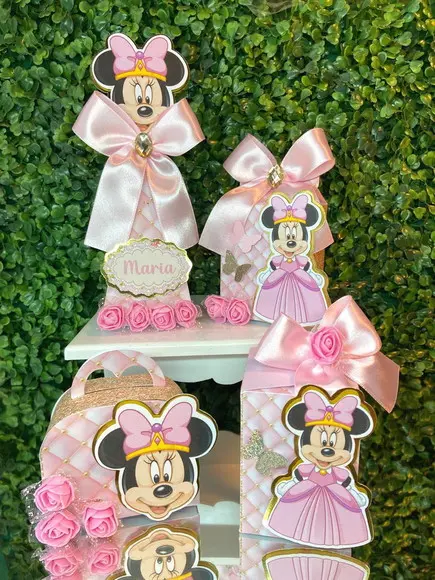 Kit Personalizado Minnie Realeza Luxo ( 30 Pecas)