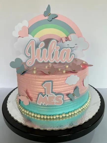 Topo de Bolo Chuva de Amor
