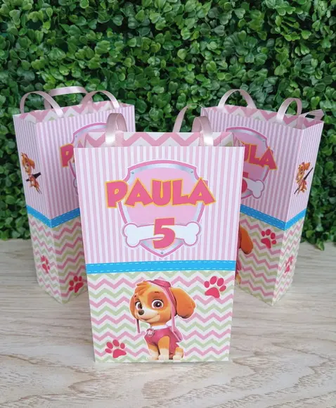 Sacolinha Personalizada Patrulha Canina ( Skye)