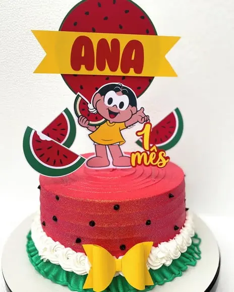Topo de bolo Magali