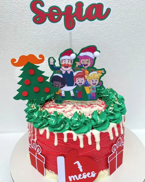 Topo de bolo Natal do Bita