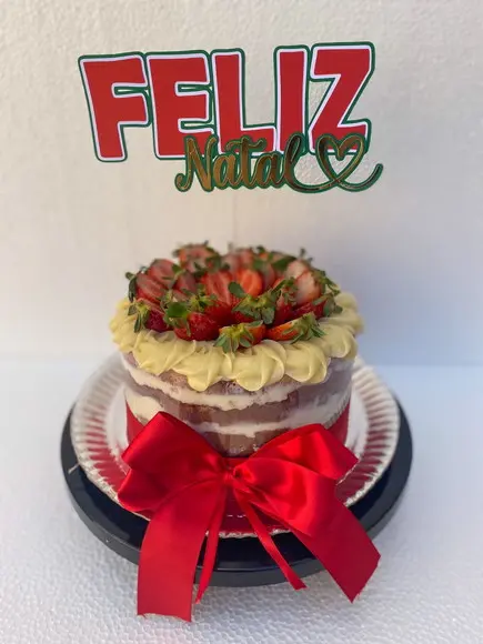 Topo de bolo Feliz Natal