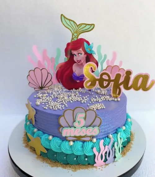 Topo de bolo Pequena Sereia Luxo