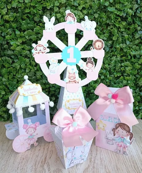 Kit Personalizado Circo Rosa (30 Peças)