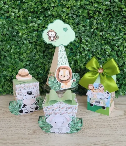 Kit personalizado Safari aquarela (20 peças)