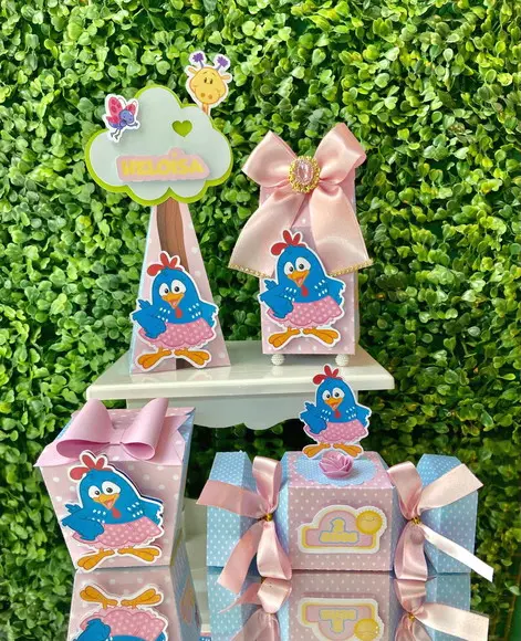 Kit personalizado Galinha Pintadinha Rosa (40 peças)