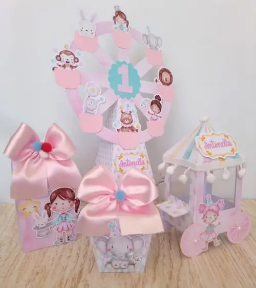 Kit Personalizado Circo Rosa ( 20 Peças)