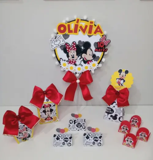 KIt festa em casa MIckey e minnie (60 peças)