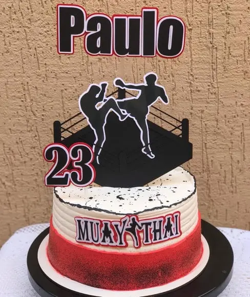 Topo de bolo Muay Thai