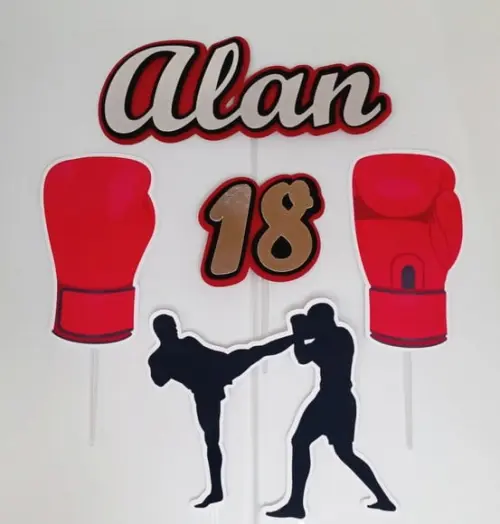 Topo de bolo Muay Thai