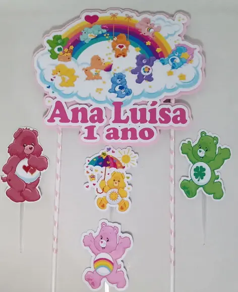 Topo de bolo Ursinhos carinhosos