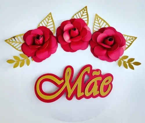 Topo de bolo Flutuante Dia das Mães