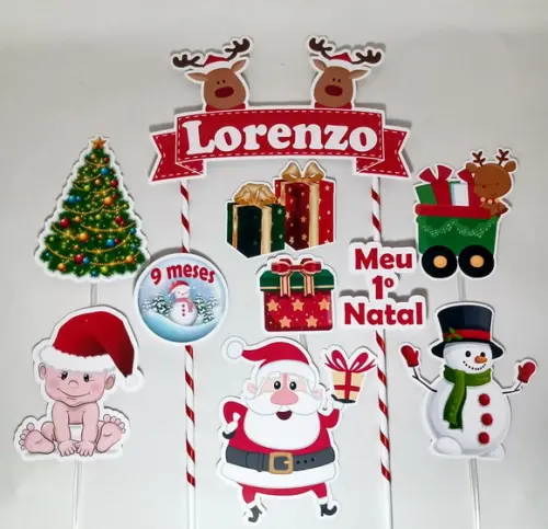 Topo de bolo Natal
