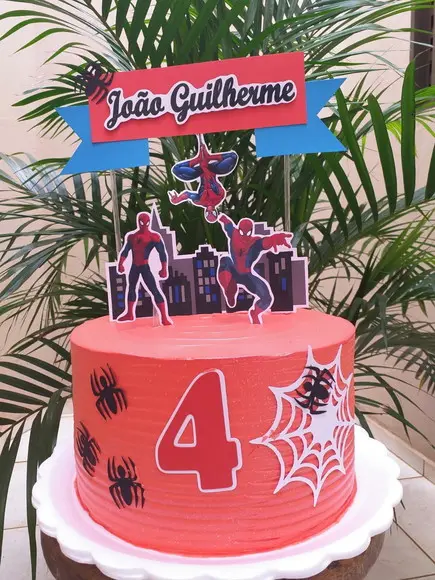 Topo de Bolo Homem Aranha