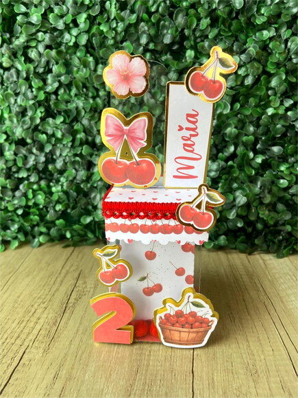 Caixa Acetato Personalizada Cerejas