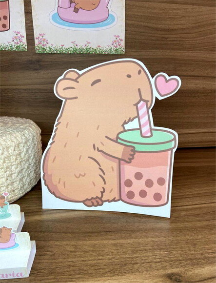 Kit Festa Capivara Menina Personalizado /só Bolinho 50 Itens