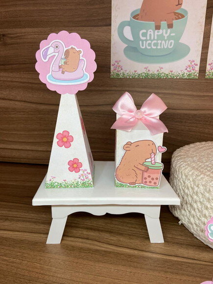 Kit Festa Capivara Menina Personalizado /só Bolinho 50 Itens