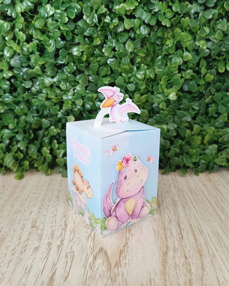 Kit personalizado Dinossauro aquarela menina (20 peças)