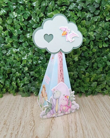 Kit personalizado Dinossauro aquarela menina (20 peças)
