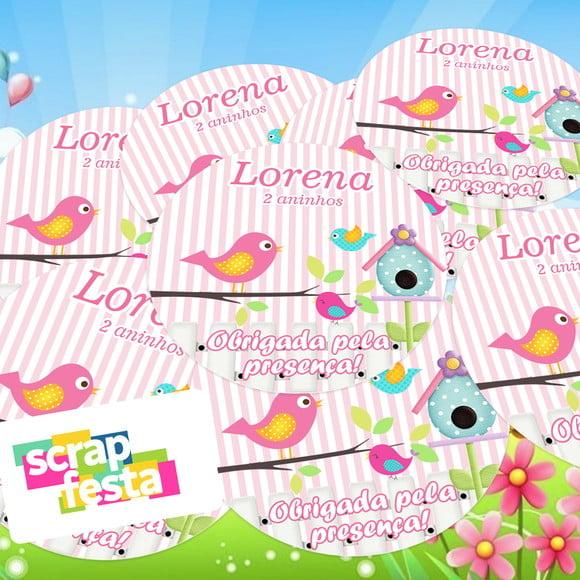 Adesivo 5 cm Redondo Personalizado Festa Jardim Encantado