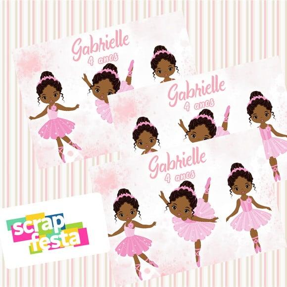 Adesivo Personalizado Retangular 10x7 Bailarina