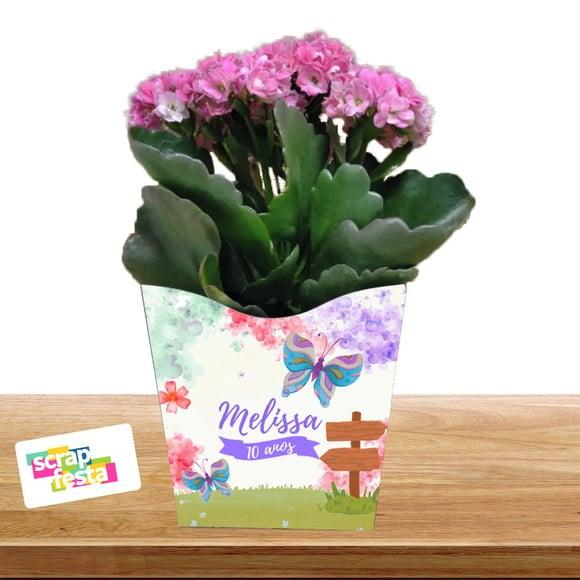 Cachepot Personalizado Jardim Encantado Aquarela Borboletas