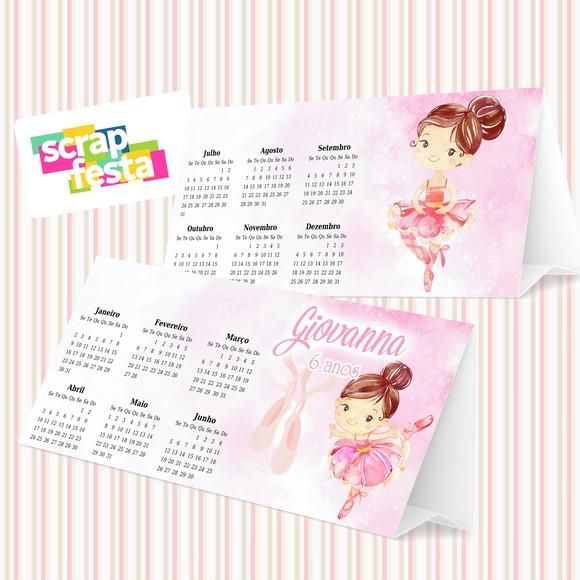 Calendário de Mesa Festa Bailarina Aquarela