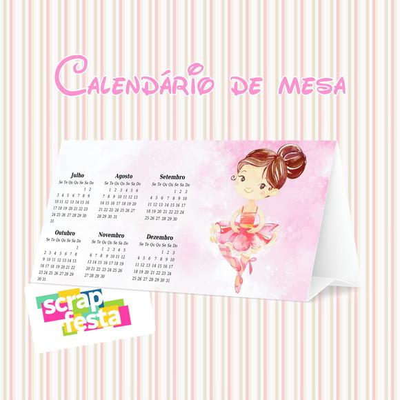 Calendário de Mesa Festa Bailarina Aquarela