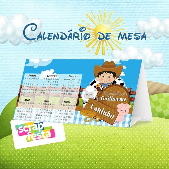 Calendário de Mesa Festa Fazendinha
