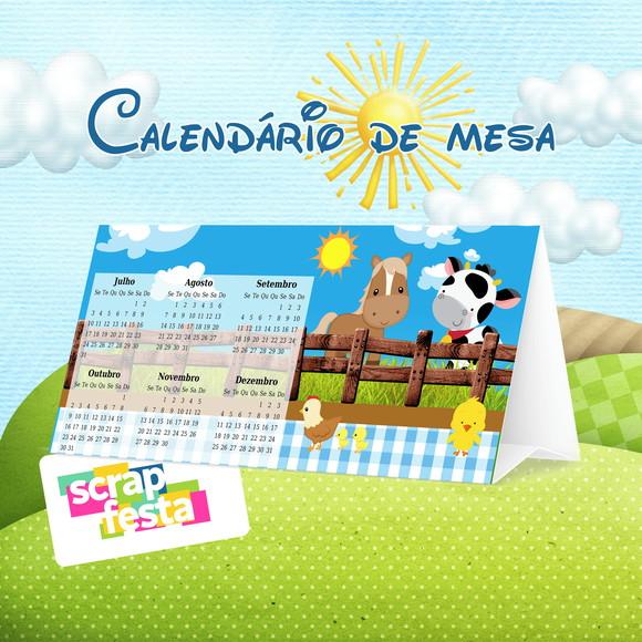 Calendário de Mesa Festa Fazendinha