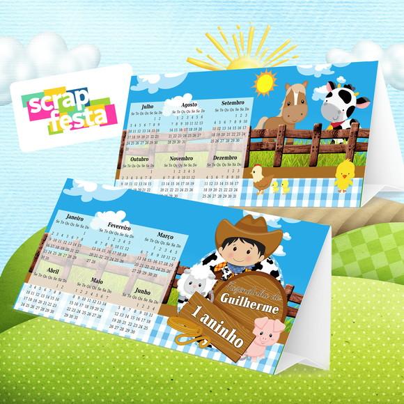Calendário de Mesa Festa Fazendinha