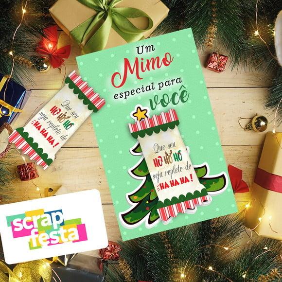 Card com Bala Personalizada Festa Natal