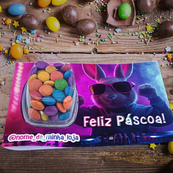 Cartão de Páscoa Blister com Confete Coelho