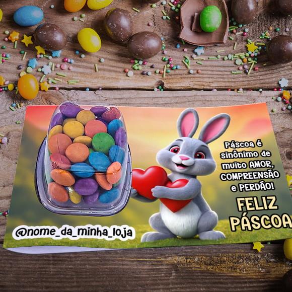 Cartão de Páscoa Blister com Confete Coelho