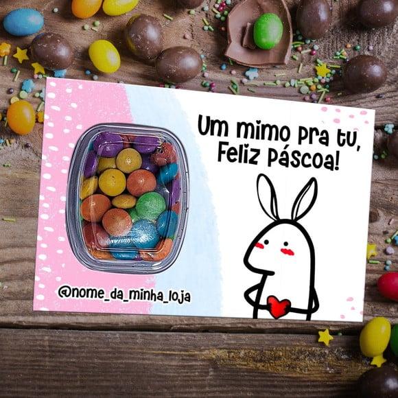 Cartão de Páscoa Blister com Confete Coelho