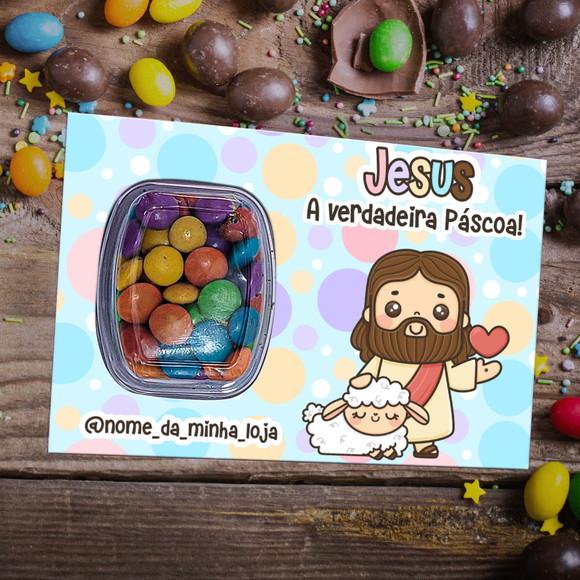 Cartão de Páscoa Blister com Confete Verdadeira Páscoa Jesus
